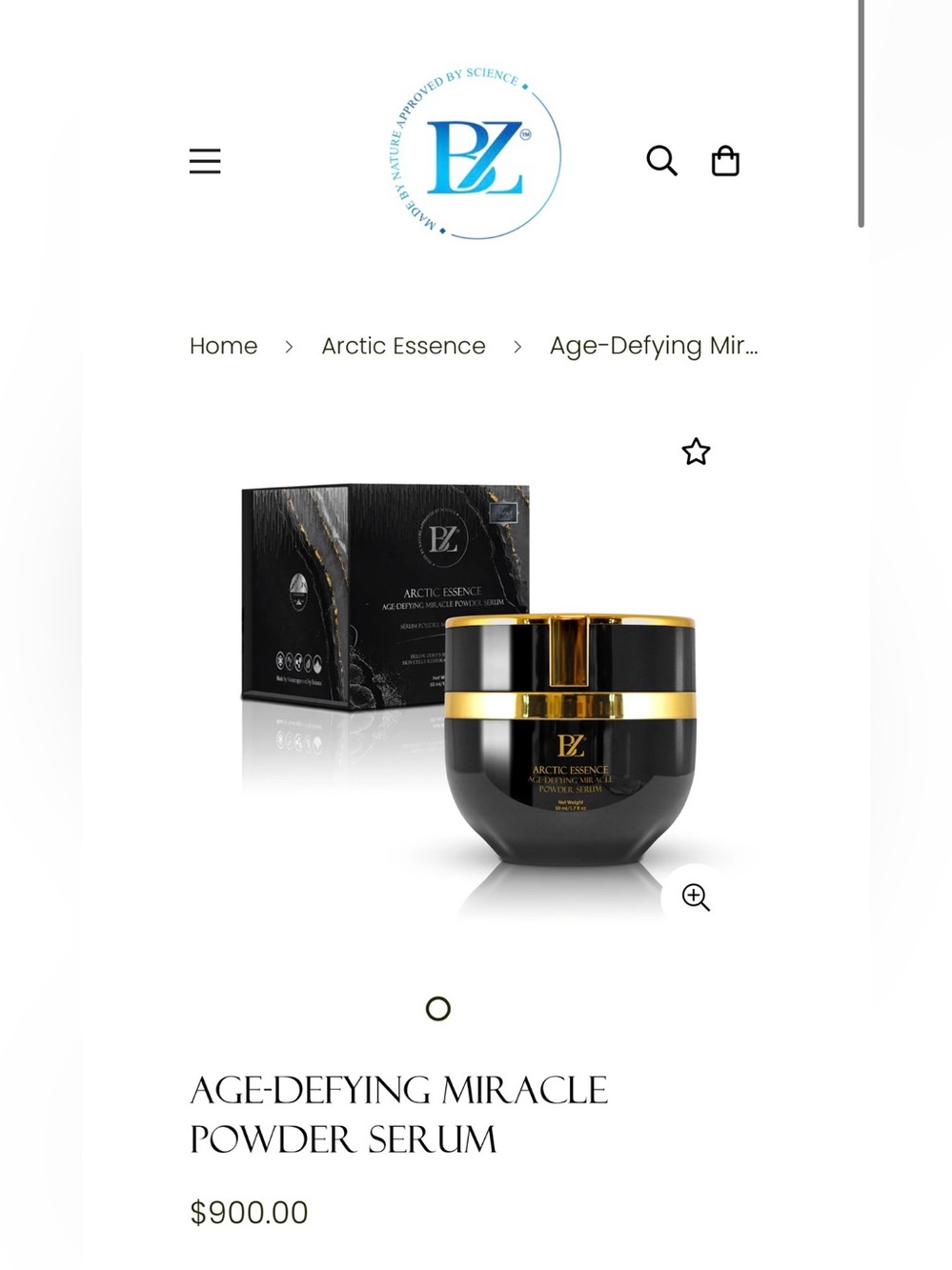 Below Zero Arctic Essence Age-Defying Miracle Powder Serum
